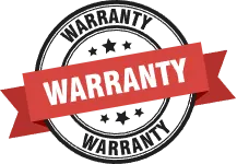Warranty badge.