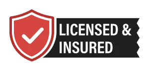 Licensed and insured badge.